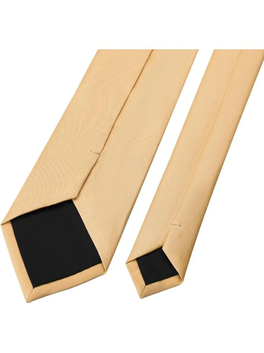 KOOELLE Men's Ties Solid Pure Color Plain Neckties Formal Black Ties For Men